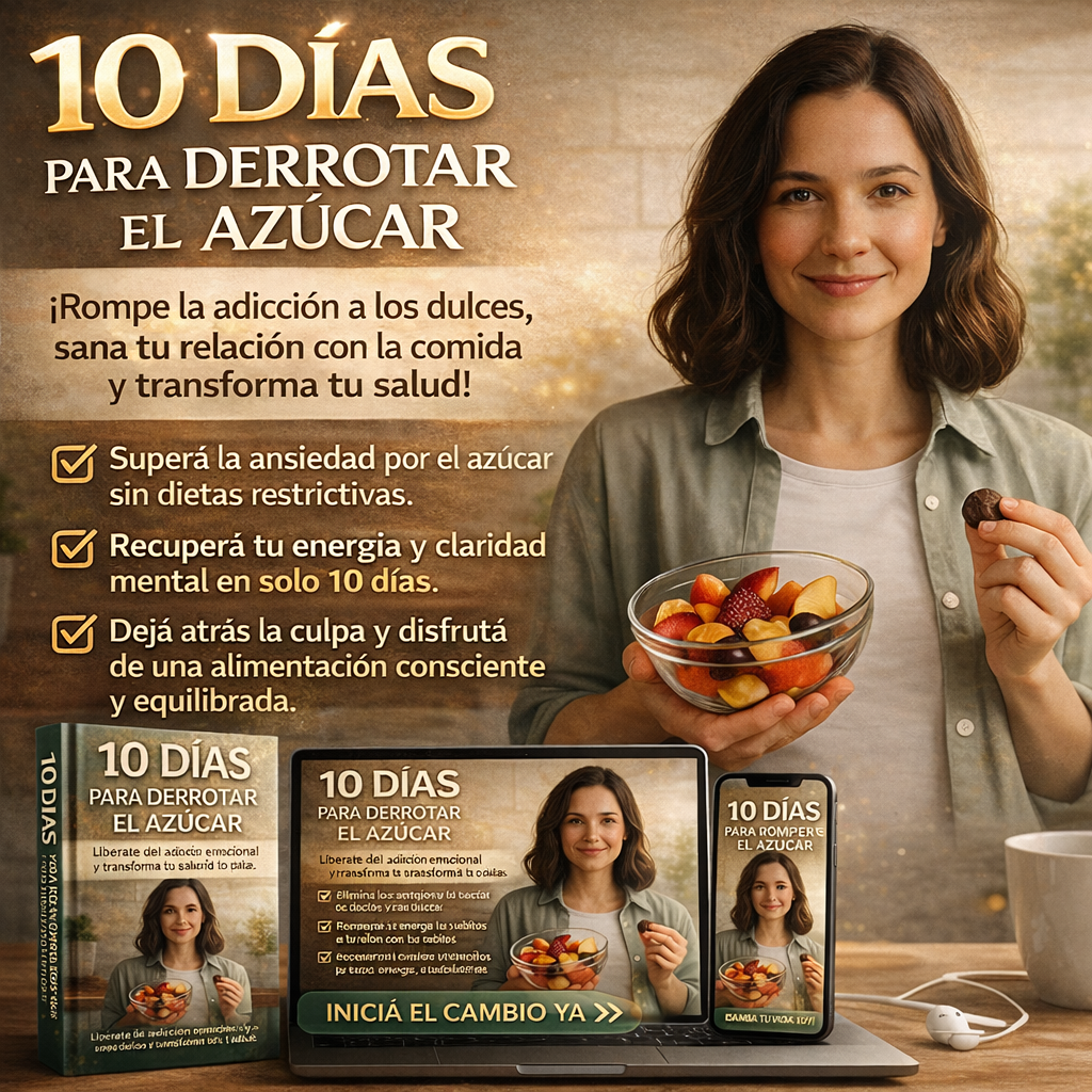 “10 Días Para Romper Con El Azúcar”- Reprograma tus hábitos. Saná tu relación con la comida. Libérate sin dietas, culpa ni castigos.
