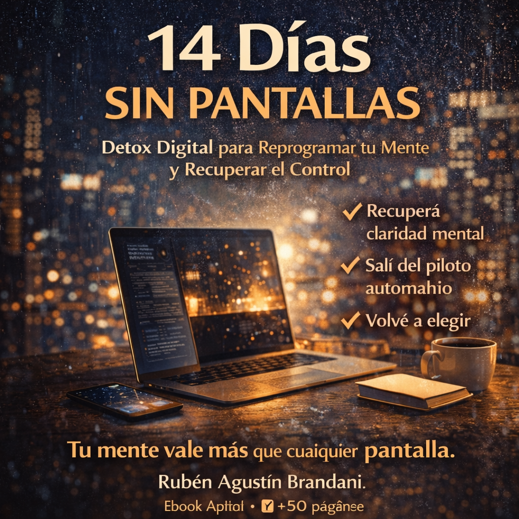 14 DÍAS SIN PANTALLAS – Reto digital para recuperar tu enfoque y bienestar mental