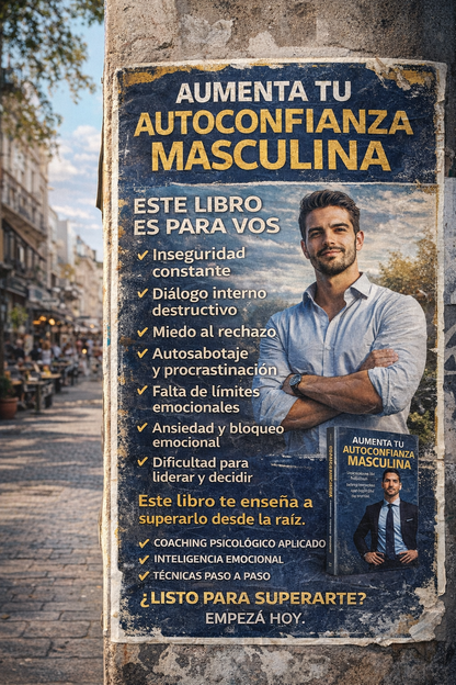 Aumenta tu Autoconfianza Masculina – Guía práctica de coaching para hombres decididos al cambio