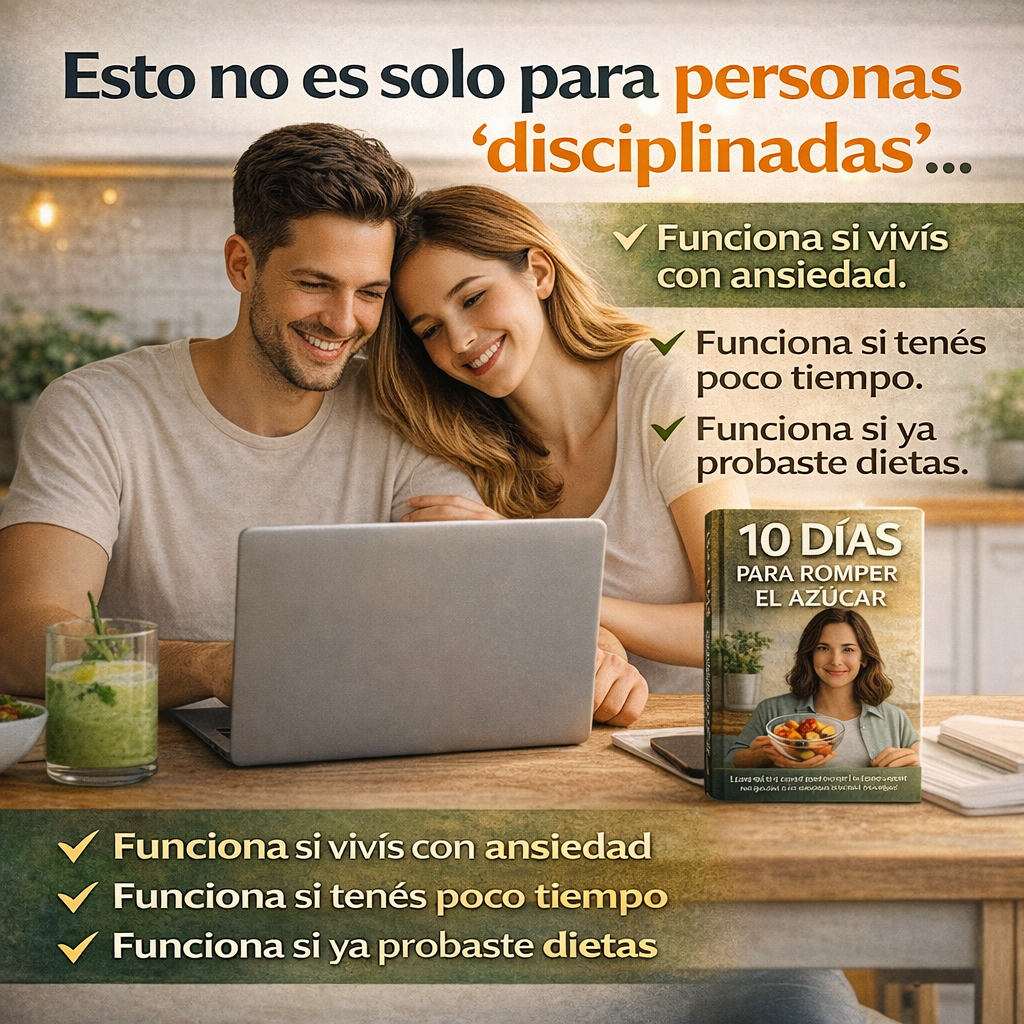 “10 Días Para Romper Con El Azúcar”- Reprograma tus hábitos. Saná tu relación con la comida. Libérate sin dietas, culpa ni castigos.