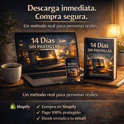 14 DÍAS SIN PANTALLAS – Reto digital para recuperar tu enfoque y bienestar mental