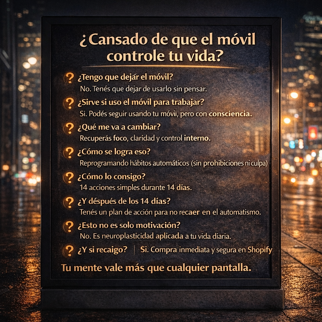 14 DÍAS SIN PANTALLAS – Reto digital para recuperar tu enfoque y bienestar mental